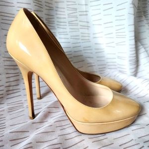 Jimmy Choo Nude Platform Stilettos